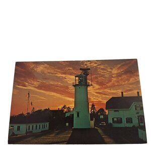 Postcard Chatham Lighthouse Cape Cod Massachusetts Chrome Unposted